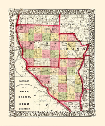 Picture of ADAMS  BROWN  PIKE ILLINOIS - CAMPBELL 1850