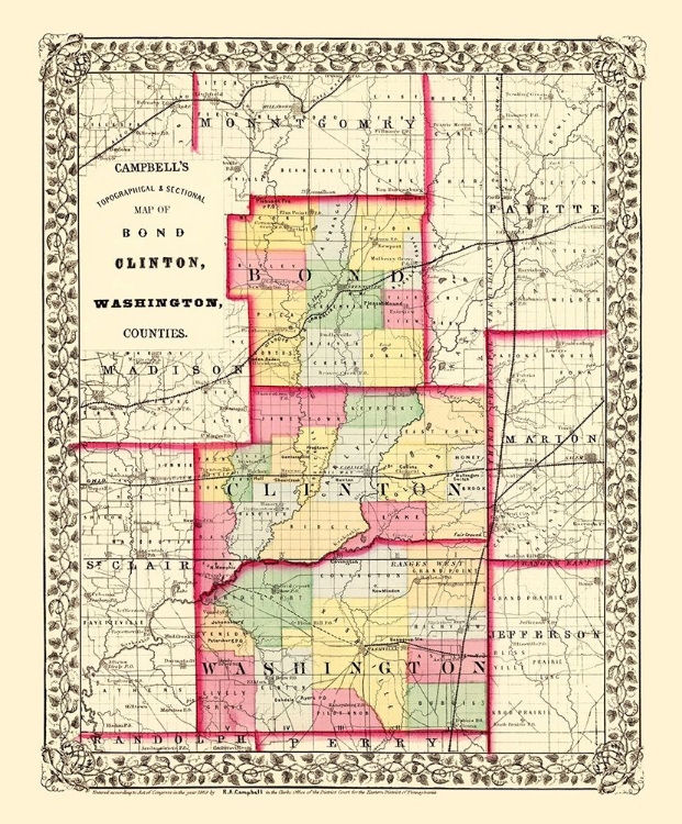 Picture of BOND  CLINTON  WASHINGTON ILLINOIS - CAMBELL 1870