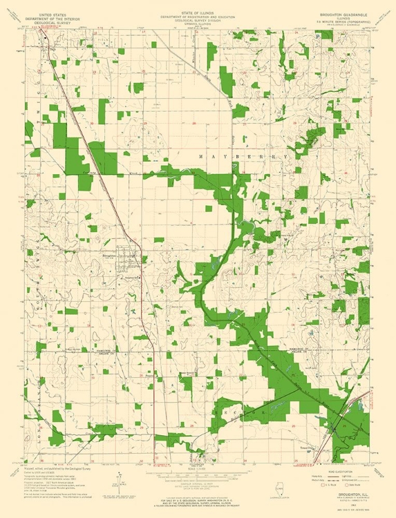 Picture of BROUGHTON ILLINOIS QUAD - USGS 1963