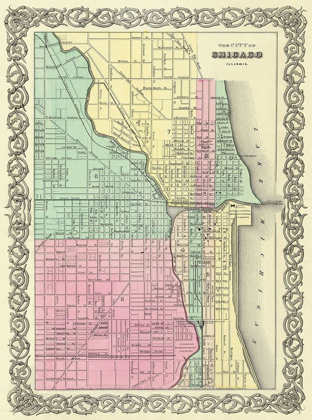 Picture of CHICAGO ILLINOIS - COLTON 1855