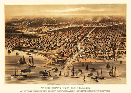 Picture of CHICAGO ILLINOIS - FLINT 1872