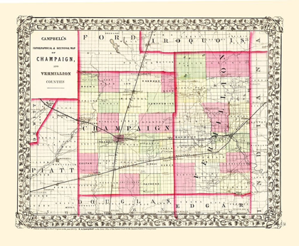 Picture of CHAMPAIGN  VERMILLION ILLINOIS - CAMPBELL 1850