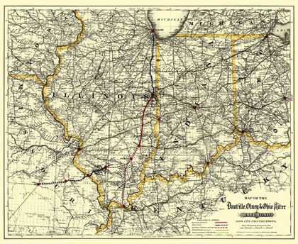 Picture of DANVILLE, OLNEY AND OHIO RIVER RR - COLTON 1881