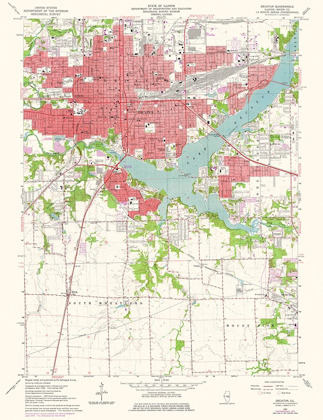 Picture of DECATUR ILLINOIS QUAD - USGS 1975