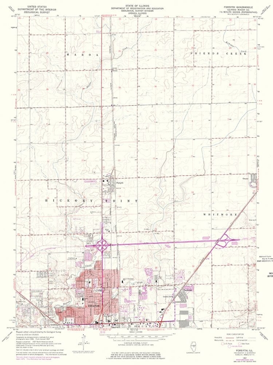 Picture of FORSYTH ILLINOIS QUAD - USGS 1967