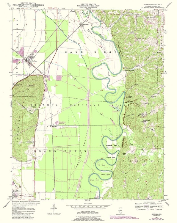 Picture of GORHAM ILLINOIS QUAD - USGS 1947