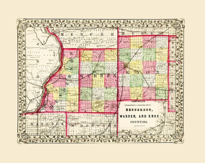 Picture of KNOX  WARREN  HENDERSON ILLINOIS - CAMPBELL 1850