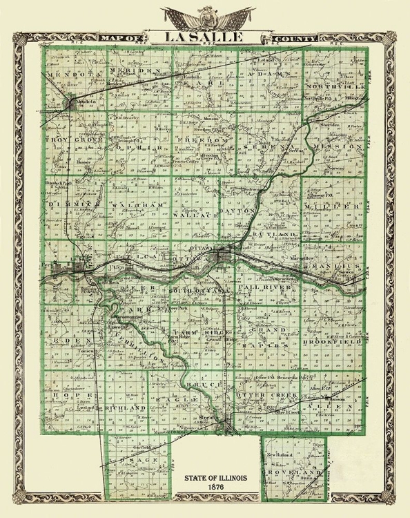 Picture of LA SALLE ILLINOIS LANDOWNER - WARNER 1876