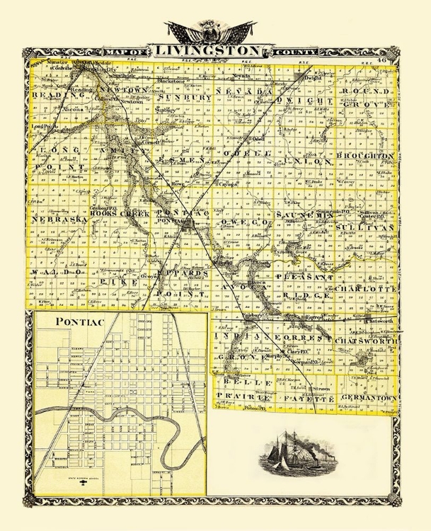 Picture of LIVINGSTON ILLINOIS - WARNER 1870