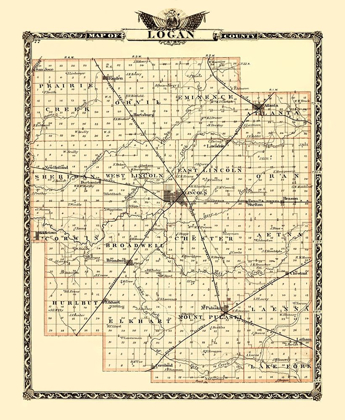 Picture of LOGAN ILLINOIS LANDOWNER - WARNER 1870