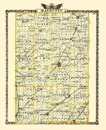 Picture of MACOUPIN ILLINOIS LANDOWNER - WARNER 1870