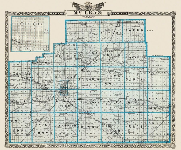 Picture of MCLEAN ILLINOIS LANDOWNER - WARNER 1876