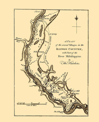 Picture of MISSISSIPPI RIVER VILLAGES - HUTCHINS 1778