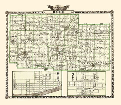 Picture of OGLE ILLINOIS LANDOWNER - WARNER 1870