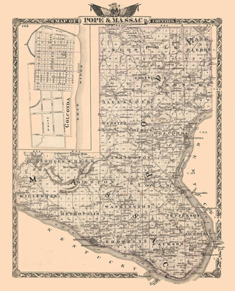 Picture of POPE AND MASSAC COUNTIES  ILLINOIS - BEERS 1876