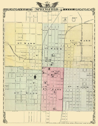 Picture of SPRINGFIELD ILLINOIS - WARNER 1876