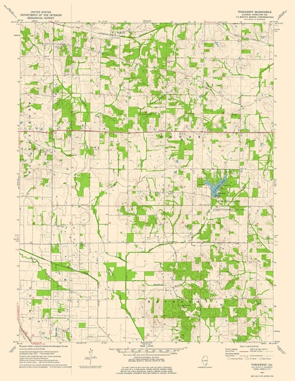 Picture of THACKERAY ILLINOIS QUAD - USGS 1974
