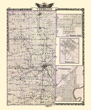 Picture of VERMILION ILLINOIS LANDOWNER - WARNER 1870