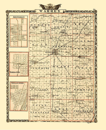 Picture of WARREN ILLINOIS LANDOWNER - WARNER 1870