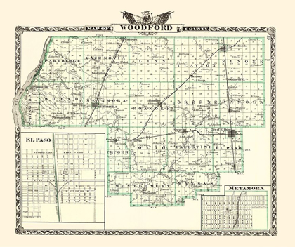 Picture of WOODFORD ILLINOIS LANDOWNER - WARNER 1870