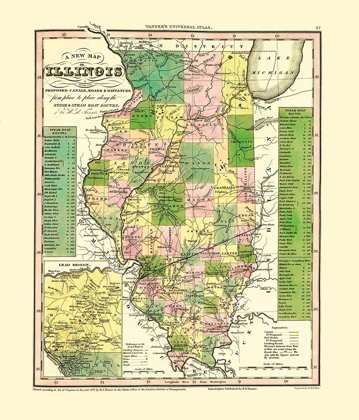 Picture of STAGE, STEAM BOAT ROUTES - TANNER 1836