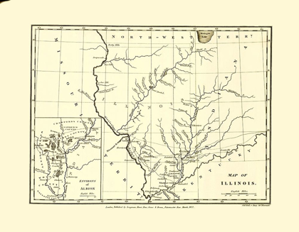 Picture of ILLINOIS WITH ENVIRONS OF ALBION - LONGMAN 1822