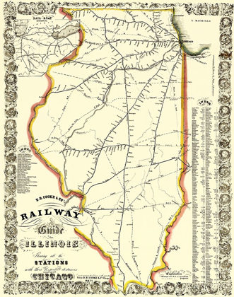 Picture of ILLINOIS RAILWAYS - COOKE 1855