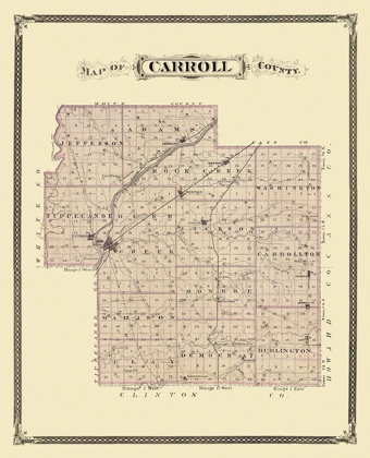 Picture of CARROLL INDIANA LANDOWNER - ANDREAS 1876