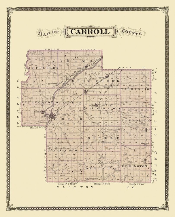 Picture of CARROLL INDIANA LANDOWNER - ANDREAS 1876