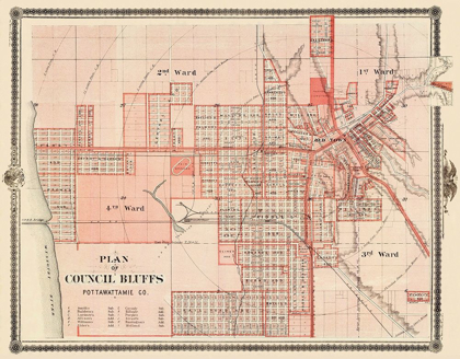 Picture of COUNCIL BLUFFS IOWA - ANDREAS 1875