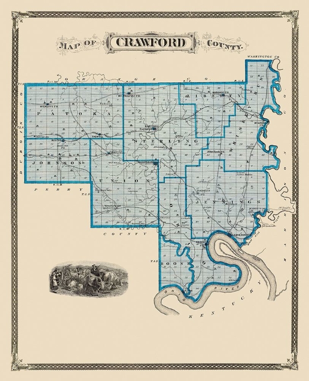 Picture of CRAWFORD INDIANA LANDOWNER - ANDREAS 1876