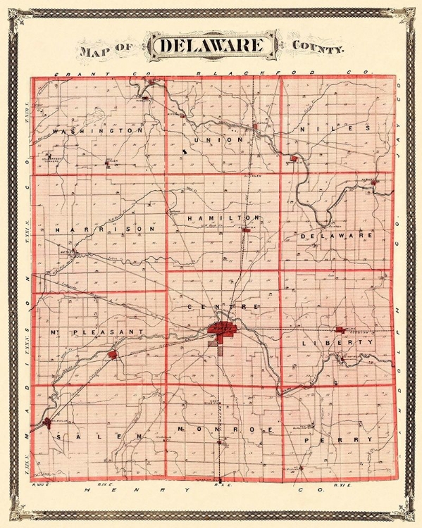 Picture of DELAWARE  MUNCIE INDIANA - ANDREAS 1876