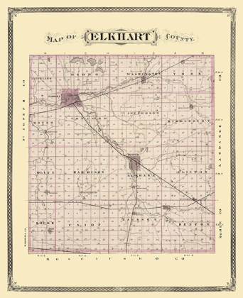 Picture of ELKHART INDIANA LANDOWNER - ANDREAS 1876