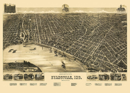Picture of EVANSVILLE INDIANA - WELLGE 1888