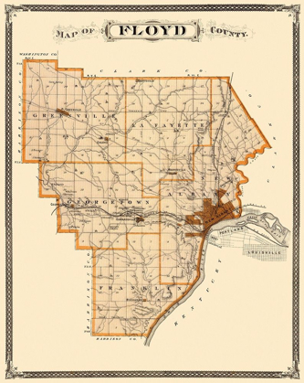 Picture of FLOYD INDIANA LANDOWNER - ANDREAS 1876