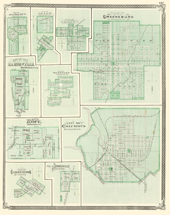Picture of GREENSBURG, COLUMBUS, HARTSVILLE, HOPE INDIANA
