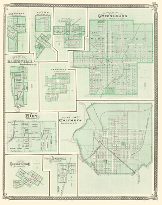 Picture of GREENSBURG, COLUMBUS, HARTSVILLE, HOPE INDIANA