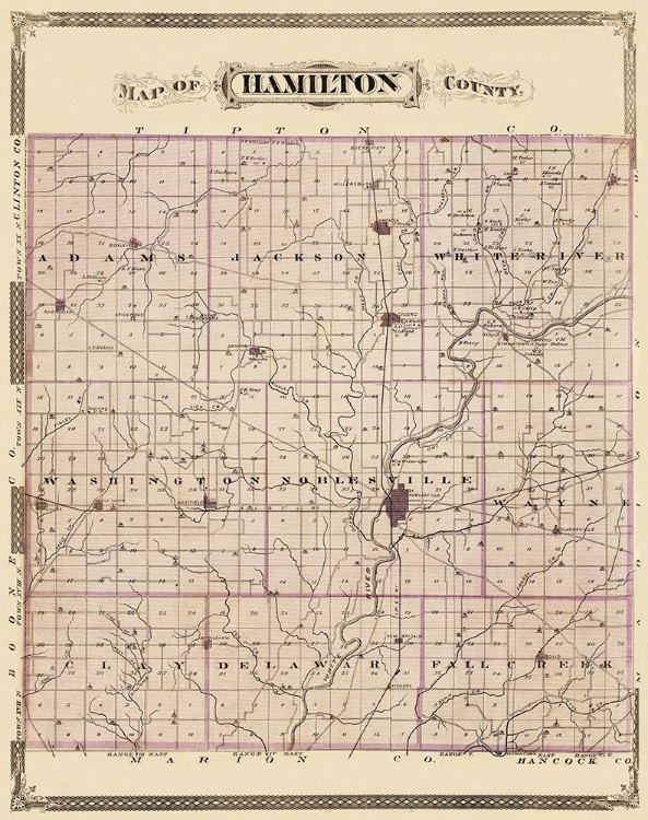 Picture of HAMILTON INDIANA LANDOWNER - ANDREAS 1876