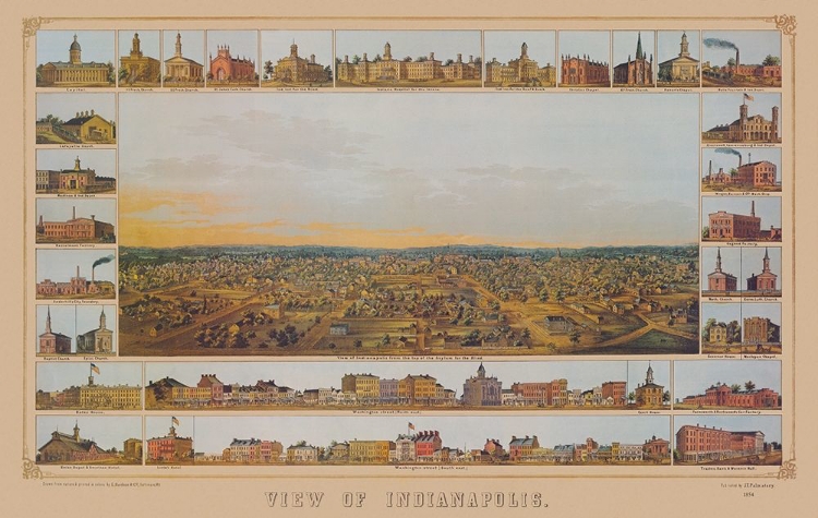Picture of INDIANAPOLIS INDIANA - PALMATARY 1854