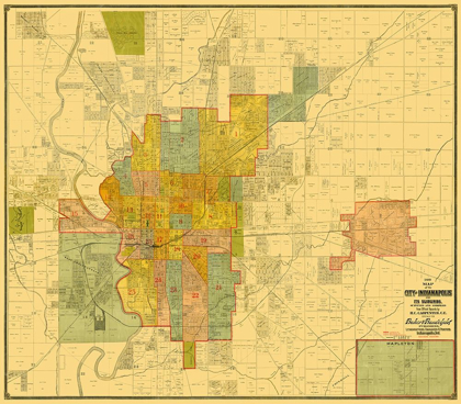 Picture of INDIANAPOLIS INDIANA LANDOWNER - BAKER 1889