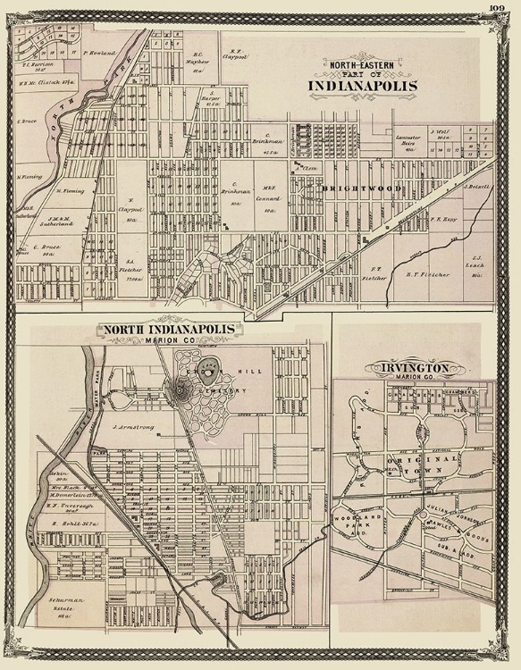 Picture of INDIANAPOLIS INDIANA LANDOWNER - BASKIN 1876