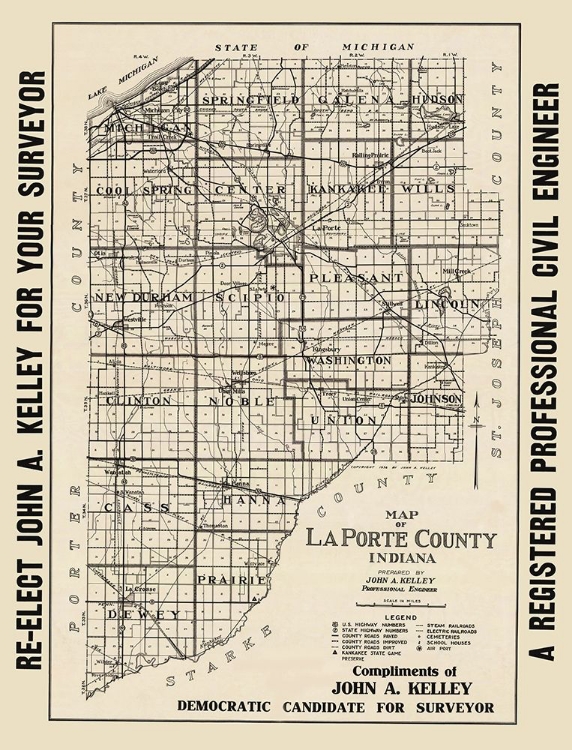 Picture of LA PORTE INDIANA - KELLEY 1937