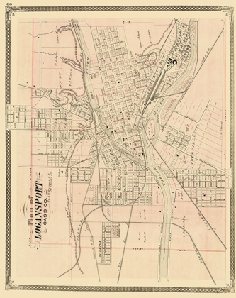 Picture of LOGANSPORT INDIANA LANDOWNER - BASKIN 1876