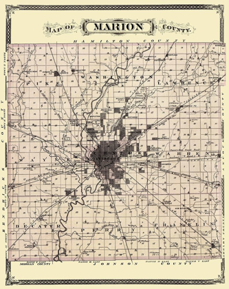 Picture of MARION INDIANA LANDOWNER - ANDREAS 1876