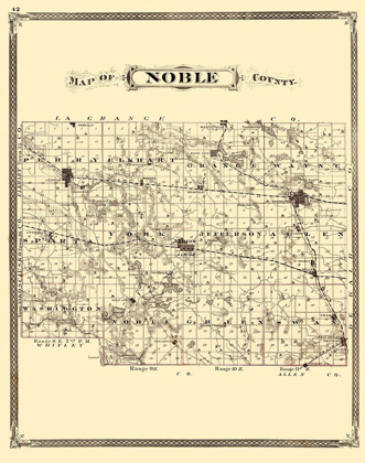 Picture of NOBLE INDIANA LANDOWNER - BASKIN 1876