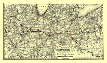 Picture of OHIO SOUTHERN RAILROAD - COLTON 1881