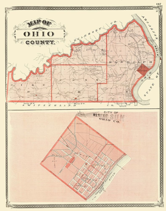 Picture of OHIO INDIANA - BASKIN 1876