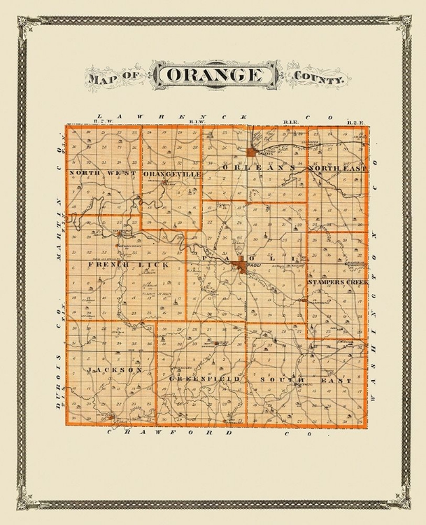 Picture of ORANGE INDIANA LANDOWNER - ANDREAS 1876