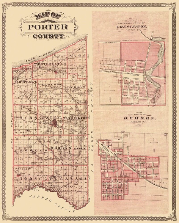 Picture of PORTER INDIANA LANDOWNER - ANDREAS 1876