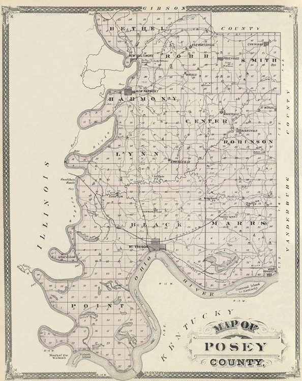 Picture of POSEY INDIANA LANDOWNER - ANDREAS 1876